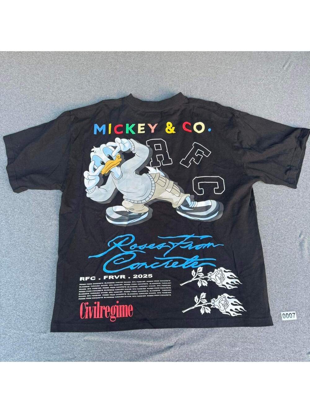 Civil Regime X Mickey & Friends x Donald Duck in Black (S)